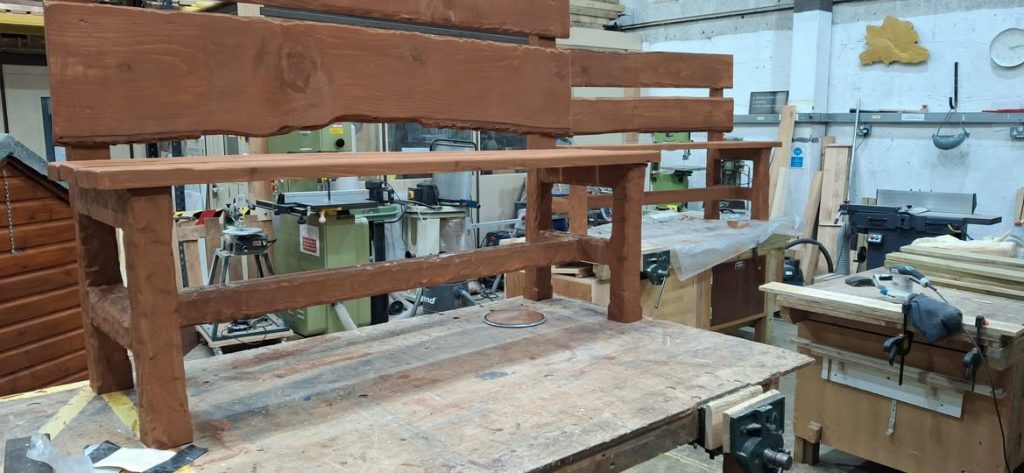 rustic bench