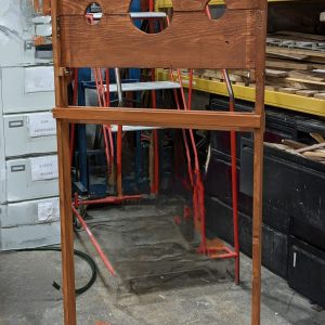 Pillory for Fairfields School fete